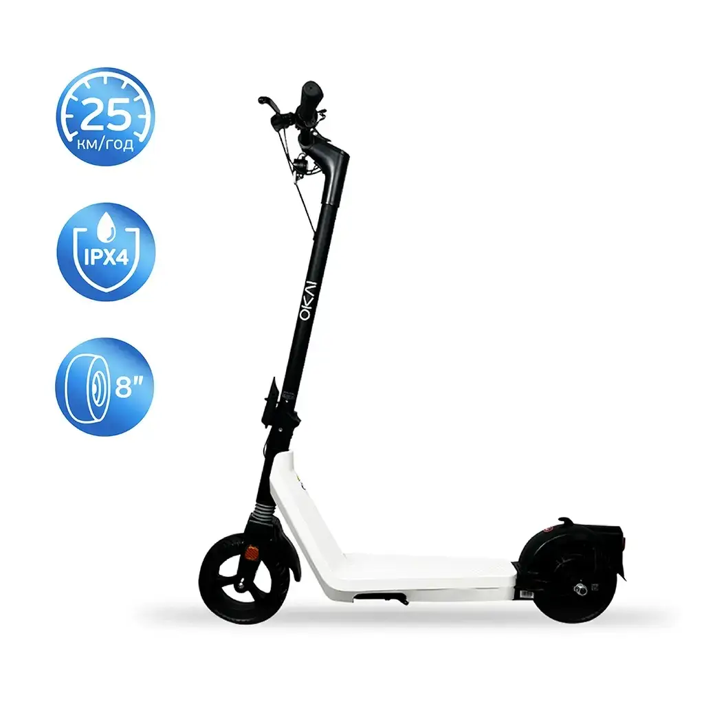 Электросамокат OKAI Zippy ES50С 8" 250W/500W 5,2Ah 20 км 25 км/ч 10° 13,5 кг - фото 9 Электросамокат OKAI Zippy ES50С 8" 250W/500W 5,2Ah 20 км 25 км/ч 10° 13,5 кг - фото 9