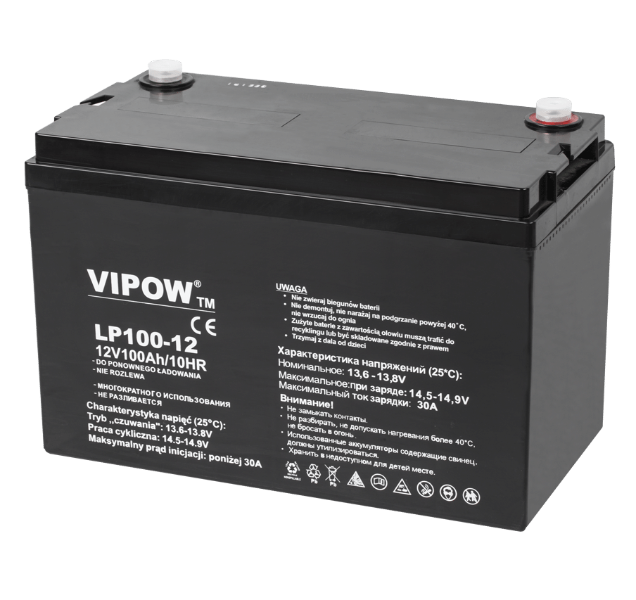 Акумулятор гелевий Vipow 12V 100Ah (BAT0225) - фото 1