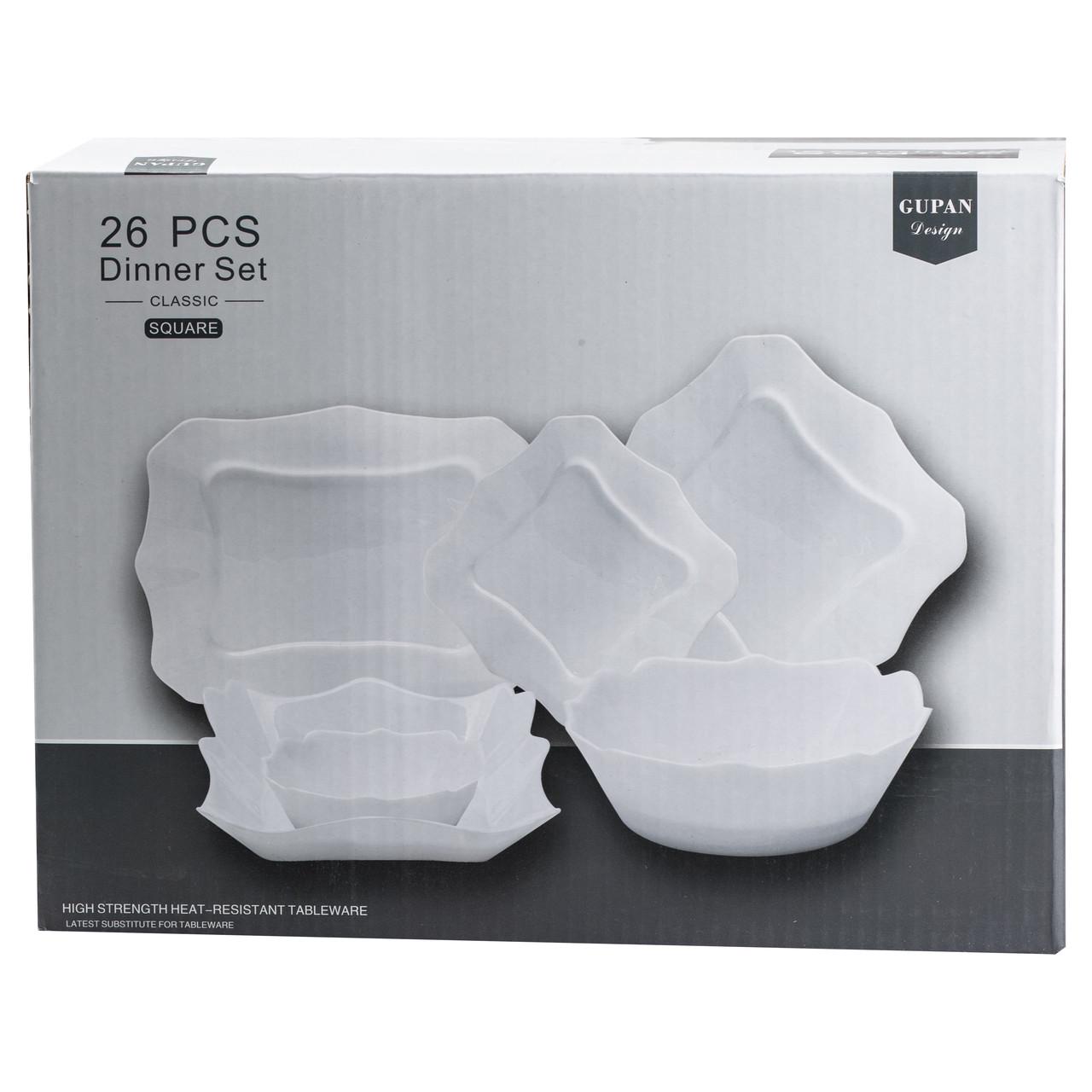 Сервіз тарілок керамічний на 6 персон Білий (4629) - фото 19