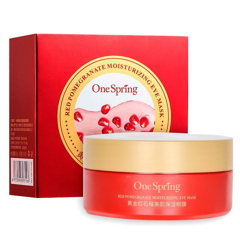 Патчи гидрогелевые OneSpring Red Pomegranate Moisturizing для глаз с экстрактом красного граната
