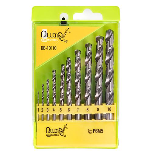 Набір свердел по металу Alloid Р6М5 1-10 мм 10 шт. (00000051883)