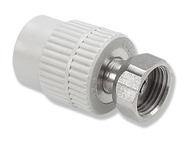 Переход с металлической вставкой и накидной гайкой Wavin Ekoplastic 20 мм G-1/2 (SZM02020XX)