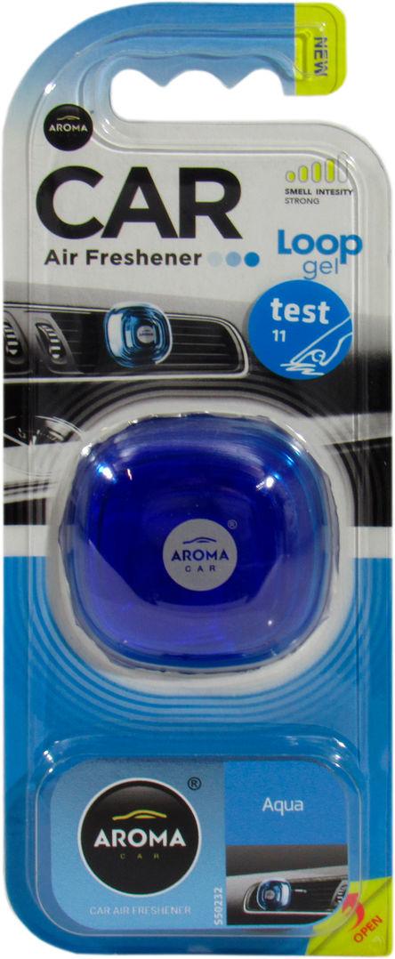 Ароматизатор для авто Aroma Car Loop Gel Aqua на дефлектор 9 мл (63114)