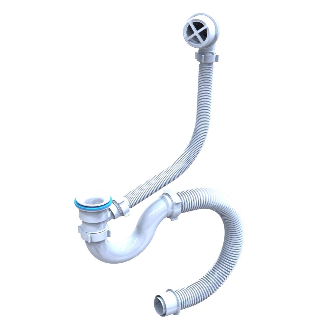 Сифон для ванны Santehplast SV-01.01 Эконом пластиковый выпуск 1 1/2" с переливом