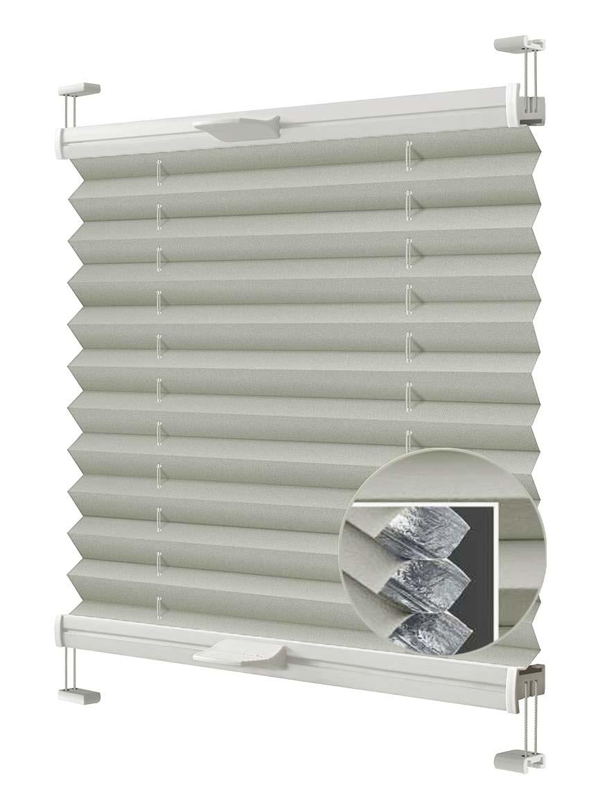 Жалюзи-плиссе Wenster тканевые Cosimo VS2 Albedo Duo Thermo Blackout 304 62,5х130 см Серый (3171364019589)