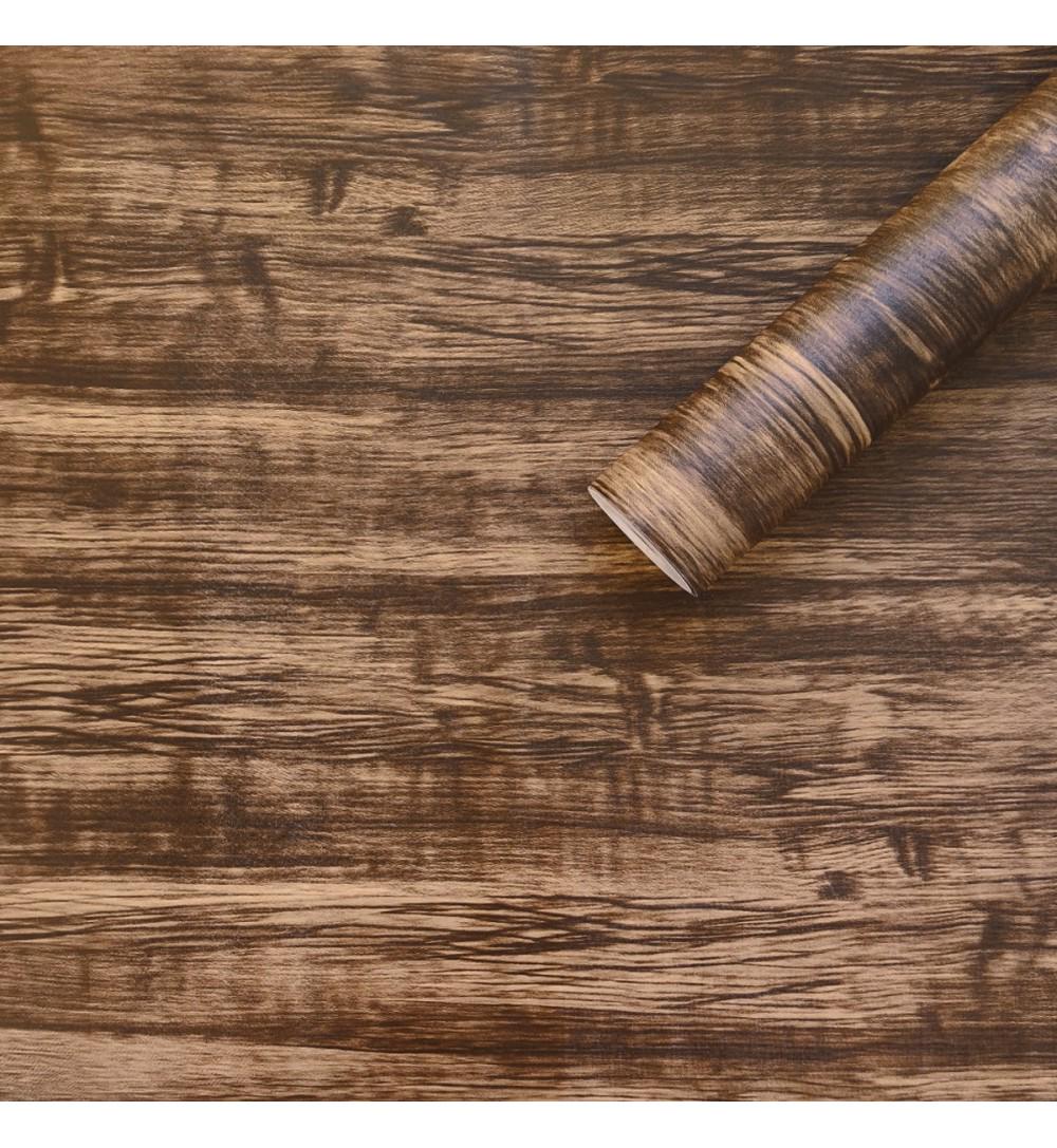 Пленка самоклеящаяся под дерево 0,45х10 м Темно-коричневый (1243)