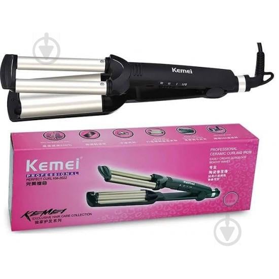 Тройная плойка Kemei Km-2022
