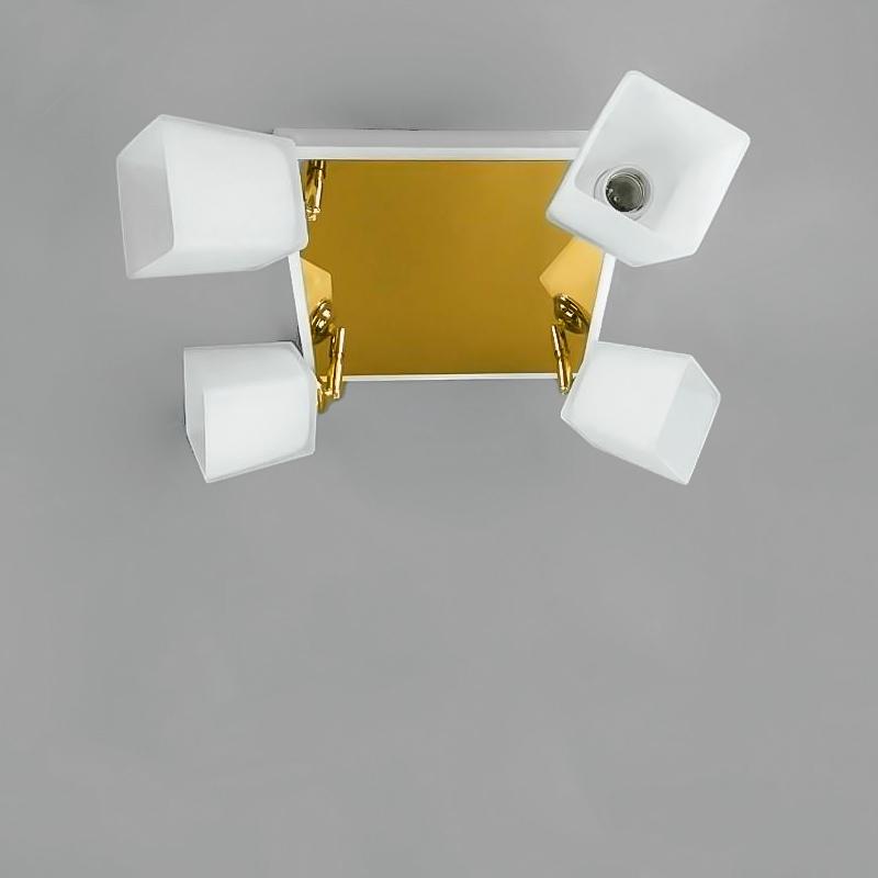 Люстра потолочная Light House NM-14971/4 FGD+WT+WT на четыре лампы Золото