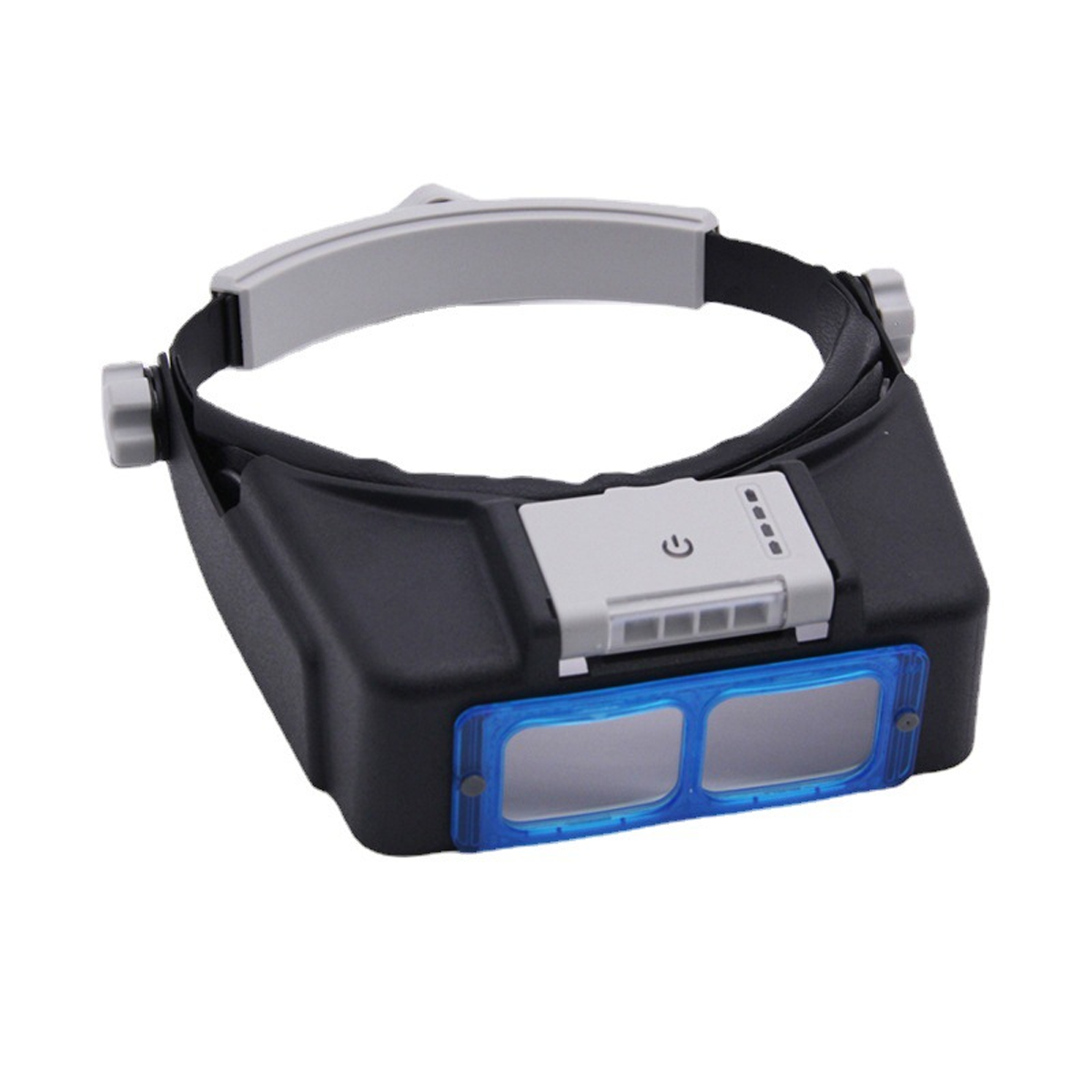 Лупа бинокулярная налобная 81007BC с 4LED и дисплеем 4 линзы 1,5X/2,0X/2,5X/3,5X с разным фокусным расстоянием Black/Blue (160416) - фото 4 Лупа бинокулярная налобная 81007BC с 4LED и дисплеем 4 линзы 1,5X/2,0X/2,5X/3,5X с разным фокусным расстоянием Black/Blue (160416) - фото 4