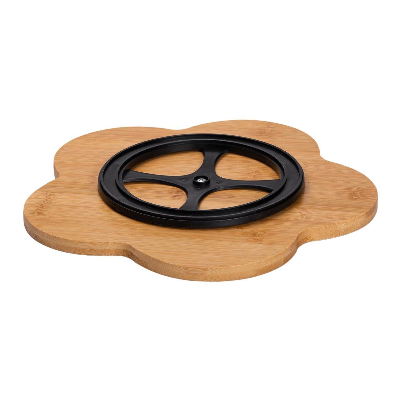 Менажниця порцелянова на підставці що обертається 5 секцій Білий (HP-1217) - фото 5 Менажниця порцелянова на підставці що обертається 5 секцій Білий (HP-1217) - фото 5