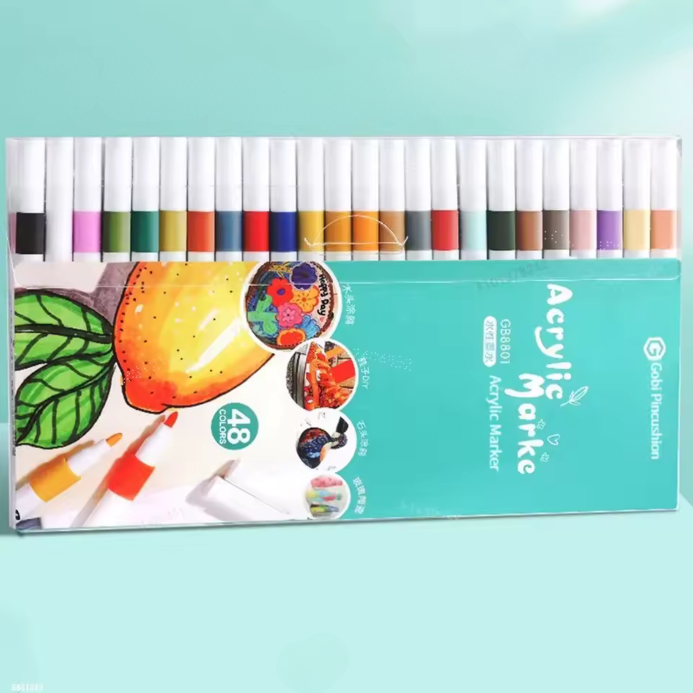 Набір акрилових маркерів акрилові для художньої творчості для розмальовок 48 кольорів
