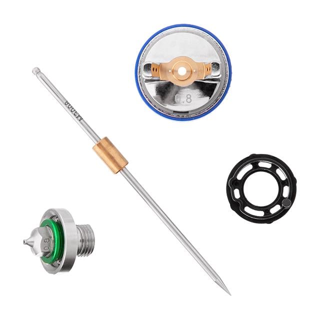 Комплект форсунки Intertool 0,8 мм для краскопульта HVLP II mini PT-0128 дюза/воздушная головка/игла (PT-2105)