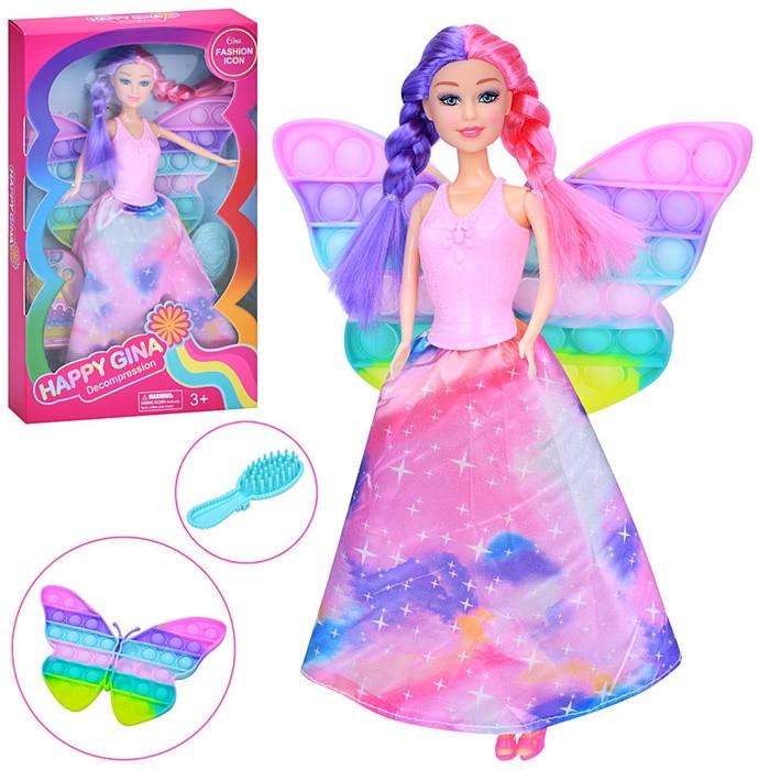 Лялька фея pop it метелик/гребінець (GN005-1) - фото 2 Лялька фея pop it метелик/гребінець (GN005-1) - фото 2