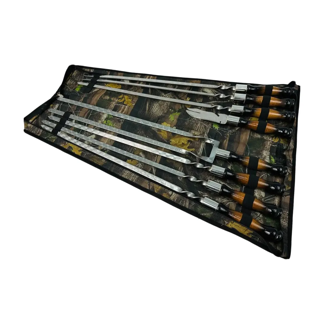 Набор Премиум с двойным шампуром и вилкой-ножом 8 шт. (21-10-NB-2285)