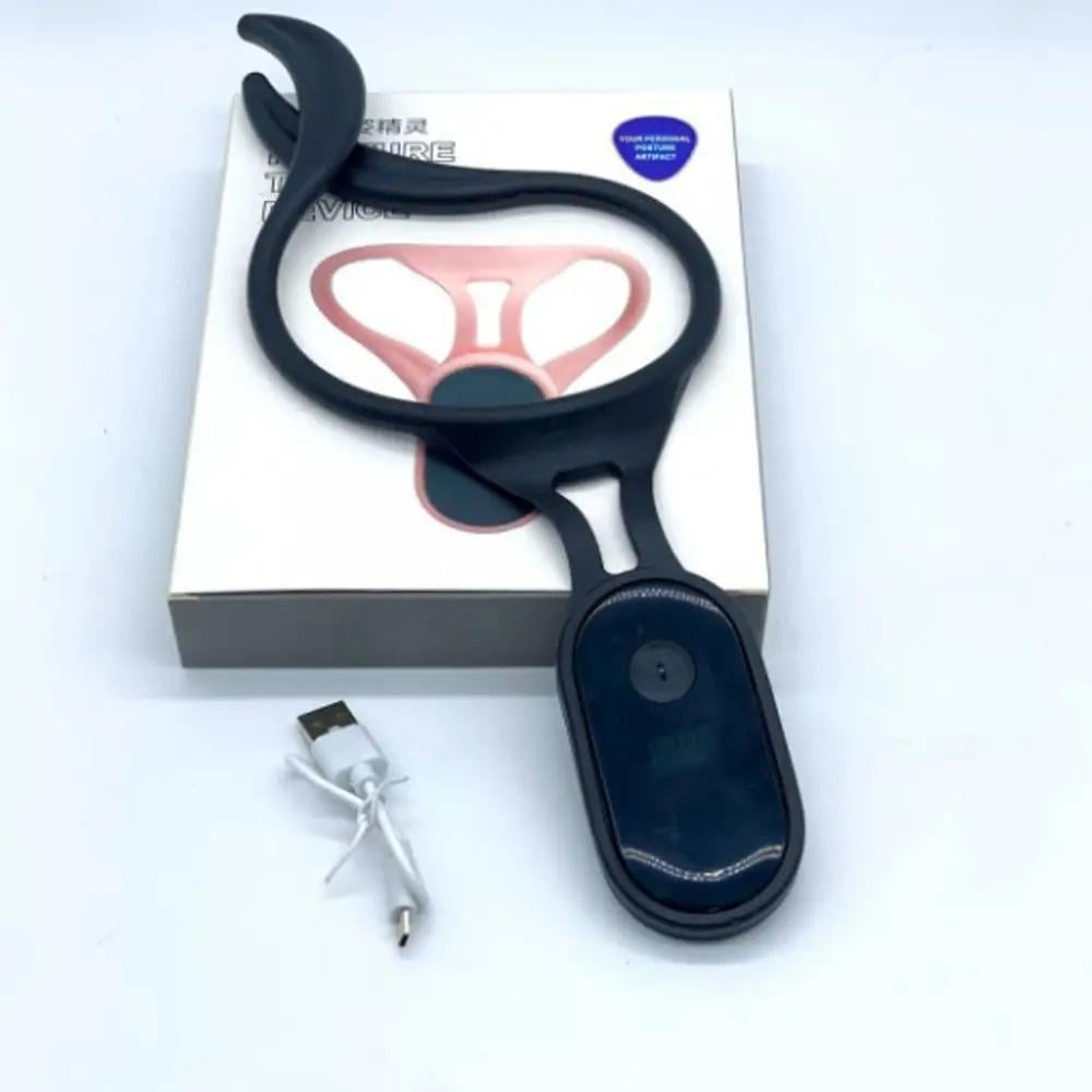 Коректор постави для спини з вібро нагадуванням і датчиком неправильного положення Чорний (14304712)