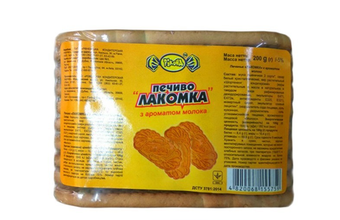 ​Печиво Лакомка з ароматом Молоко Ріконд 200 г (29722)