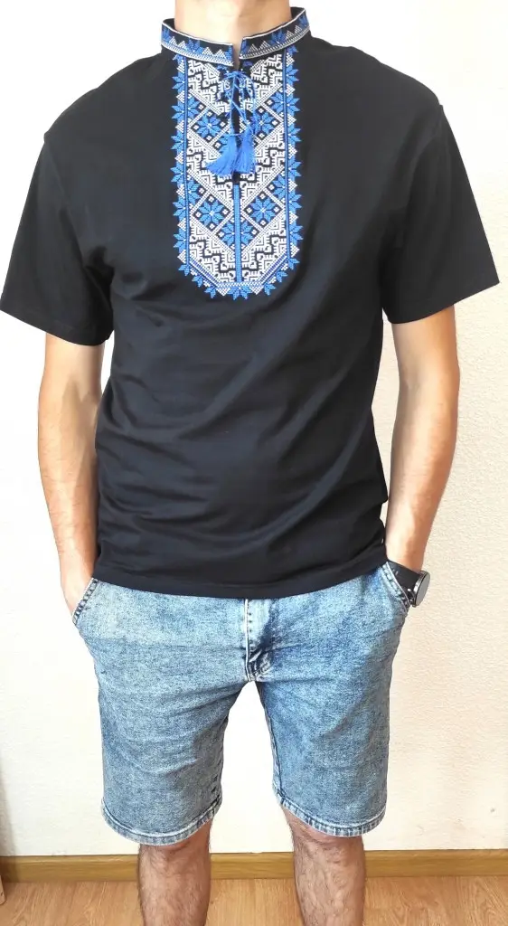 Вышиванка мужская Волошковое поле XRMASTER S Черный (0001110) - фото 6 Вышиванка мужская Волошковое поле XRMASTER S Черный (0001110) - фото 6