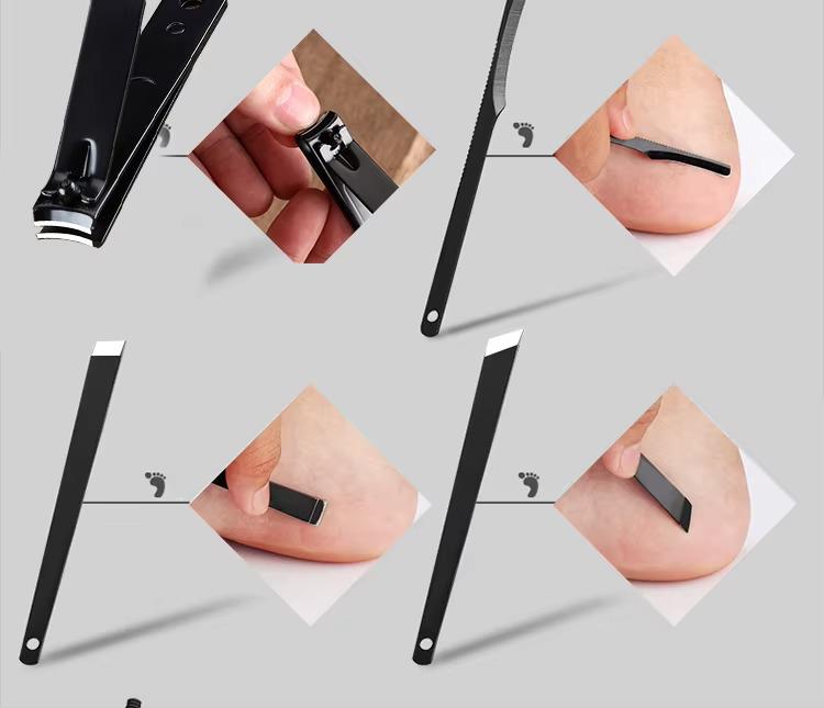 Набір інструментів для манікюру та педикюру 18 шт. Чорний - фото 3 Набір інструментів для манікюру та педикюру 18 шт. Чорний - фото 3