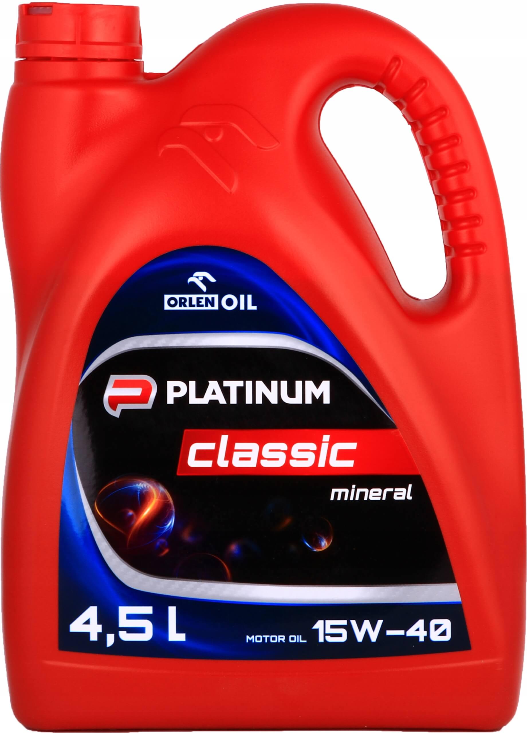ᐉ Моторное масло ORLEN Platinum Classic Mineral 15W-40 4,5 л