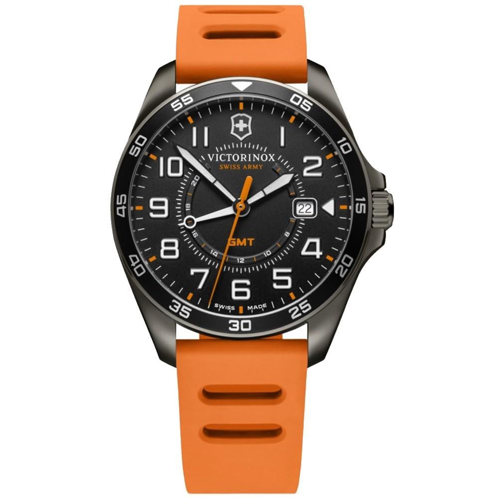 Наручний годинник чоловічий Victorinox Swiss Army Fieldforce Gmt кварцевий Black (V241897)