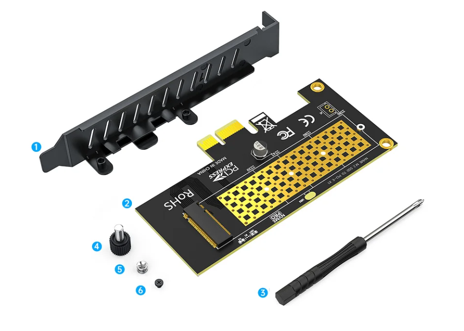 Переходник адаптер для SSD M.2 NVME to PCIE X4 4.0 Adapter Black (3056e1b9) - фото 2 Переходник адаптер для SSD M.2 NVME to PCIE X4 4.0 Adapter Black (3056e1b9) - фото 2