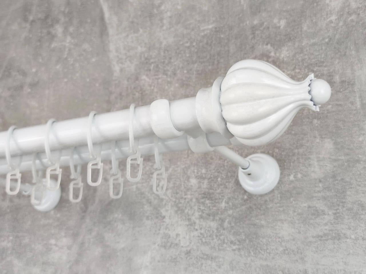 Карниз MStyle металлический для штор двухрядный Таджа 25/19 мм гладкий 400 см Белый (5020785)