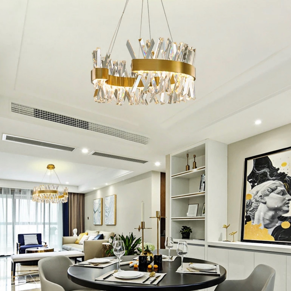 Люстра дизайнерська з кришталевоподібними паличками Ø 80 см (7006) - фото 8