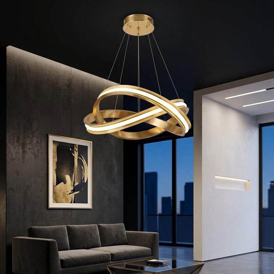 Люстра подвесная Zilini LED DF6179/430 Золотистый (34856309) Люстра подвесная Zilini LED DF6179/430 Золотистый (34856309)