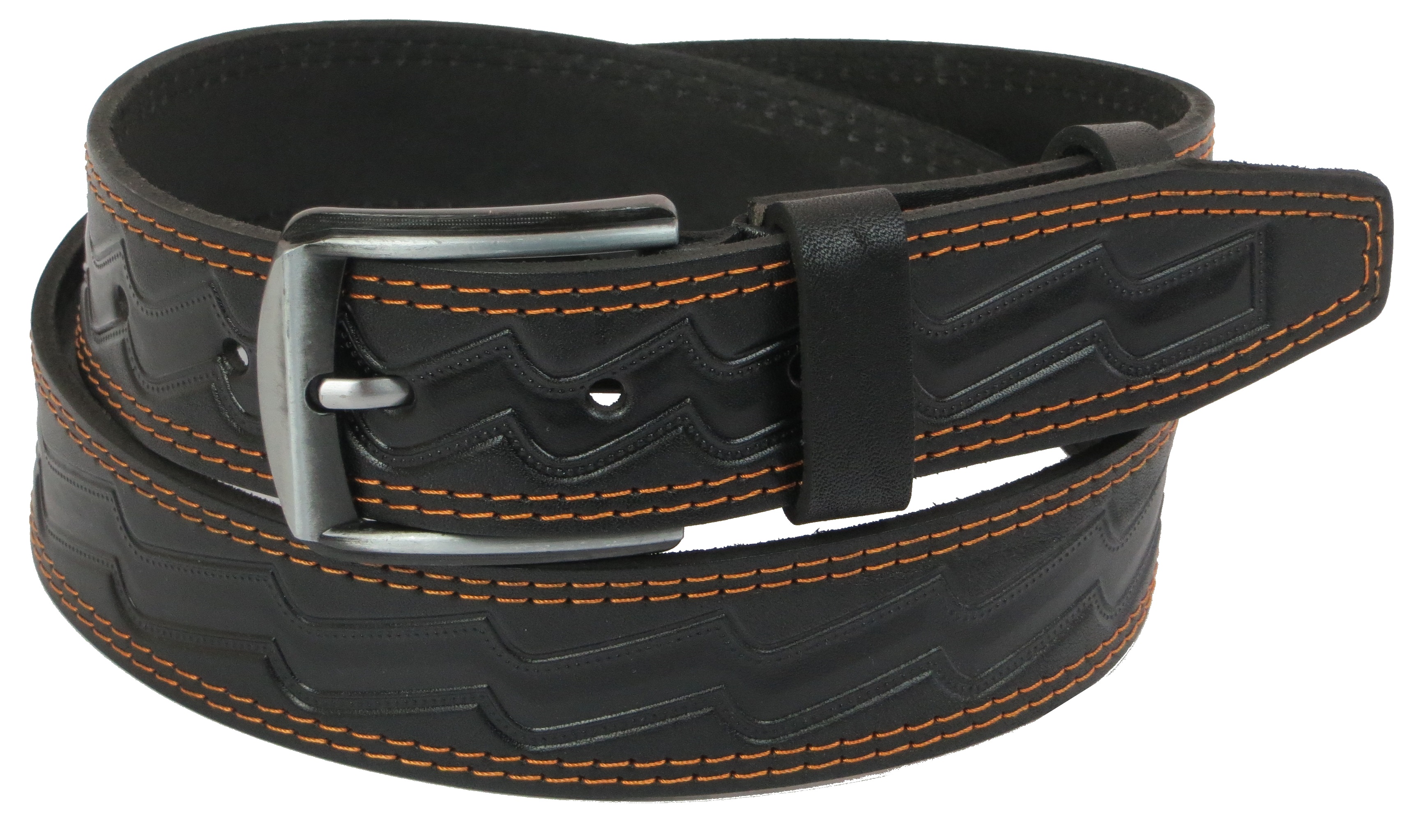 Ремень мужской Skipper кожаный Черный (1100-38)