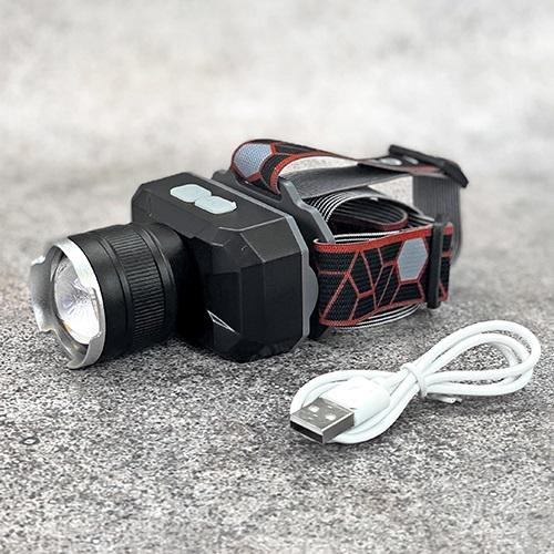 Ліхтарик налобний акумуляторний LED жовто-біле світло 7,5x7,8 см 1LM 2000 mAh (27526) - фото 6