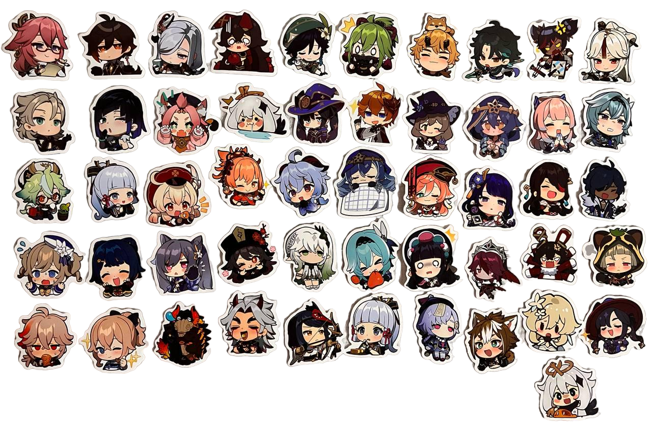 Набор виниловых стикеров Геншин Импакт (65617)