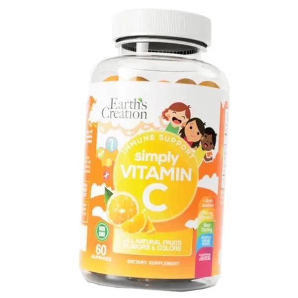 Витамин С для детей Earths Creation Kids Vitamin C Gummy 60 желейок