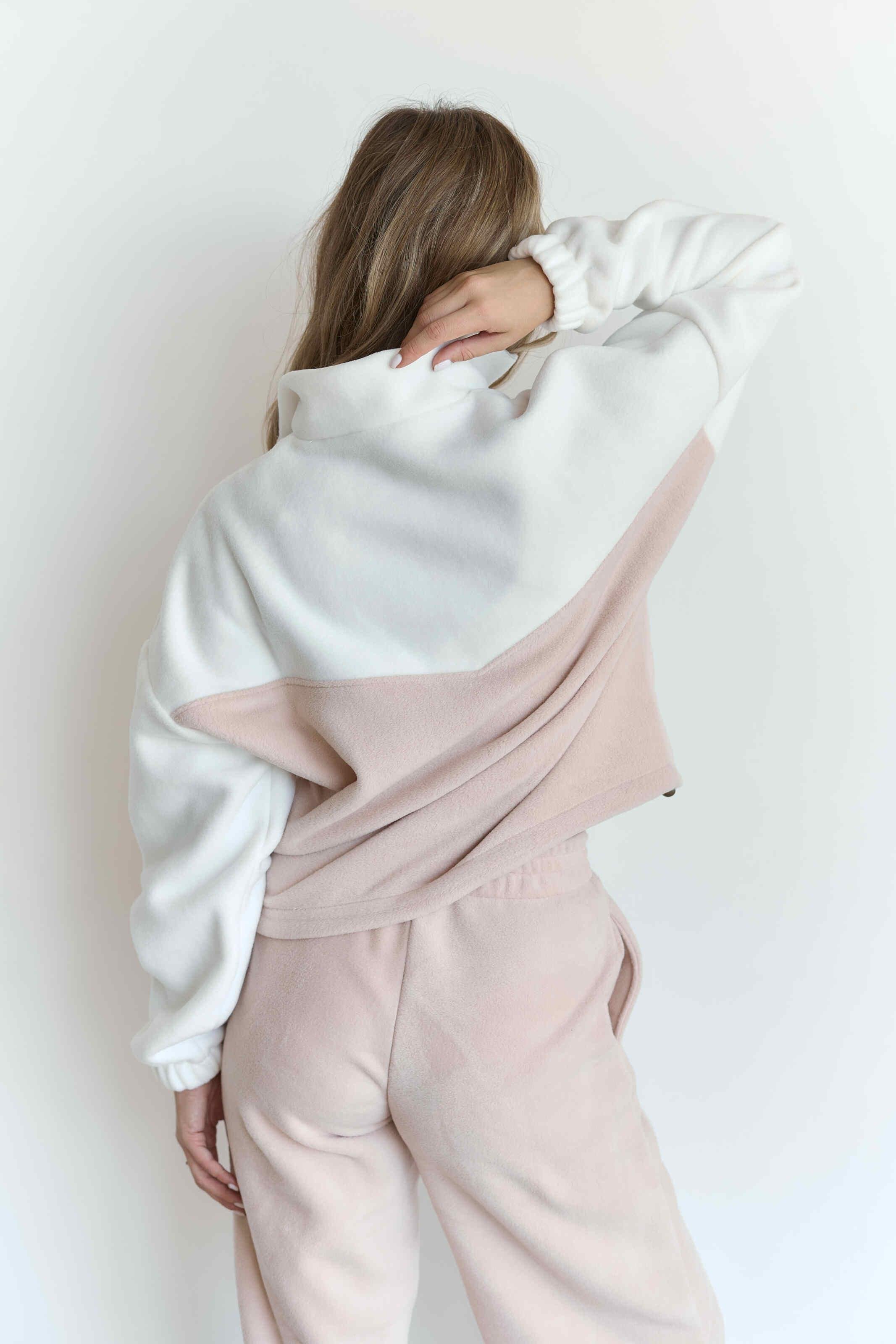 Костюм флісовий TWINS S/M Бежевий/Молочний (10003SM) - фото 3 Костюм флісовий TWINS S/M Бежевий/Молочний (10003SM) - фото 3