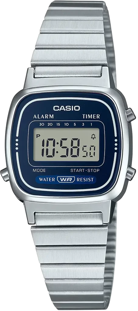 Наручний годинник жіночий Casio LA670WA-2DF Lady Vintage з підсвіткою