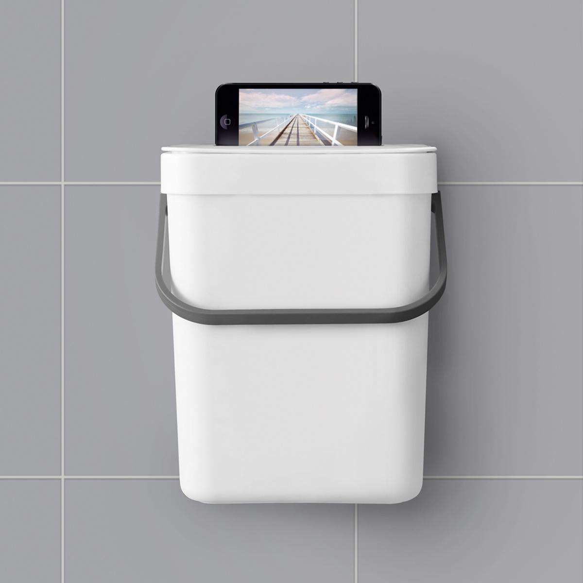 Ведро для мусора MVM BIN-11 3L WHITE/ANTHRACITE с крышкой 3 л Белый (211564) - фото 6 Ведро для мусора MVM BIN-11 3L WHITE/ANTHRACITE с крышкой 3 л Белый (211564) - фото 6