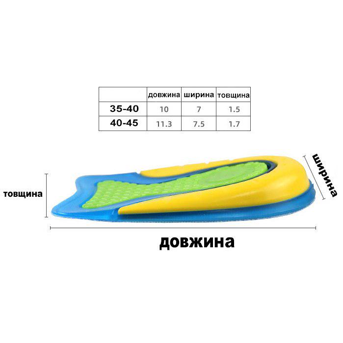 Напівустілки гелеві під п'яту у взуття при шпорі р. 35-40 (R9208) - фото 10