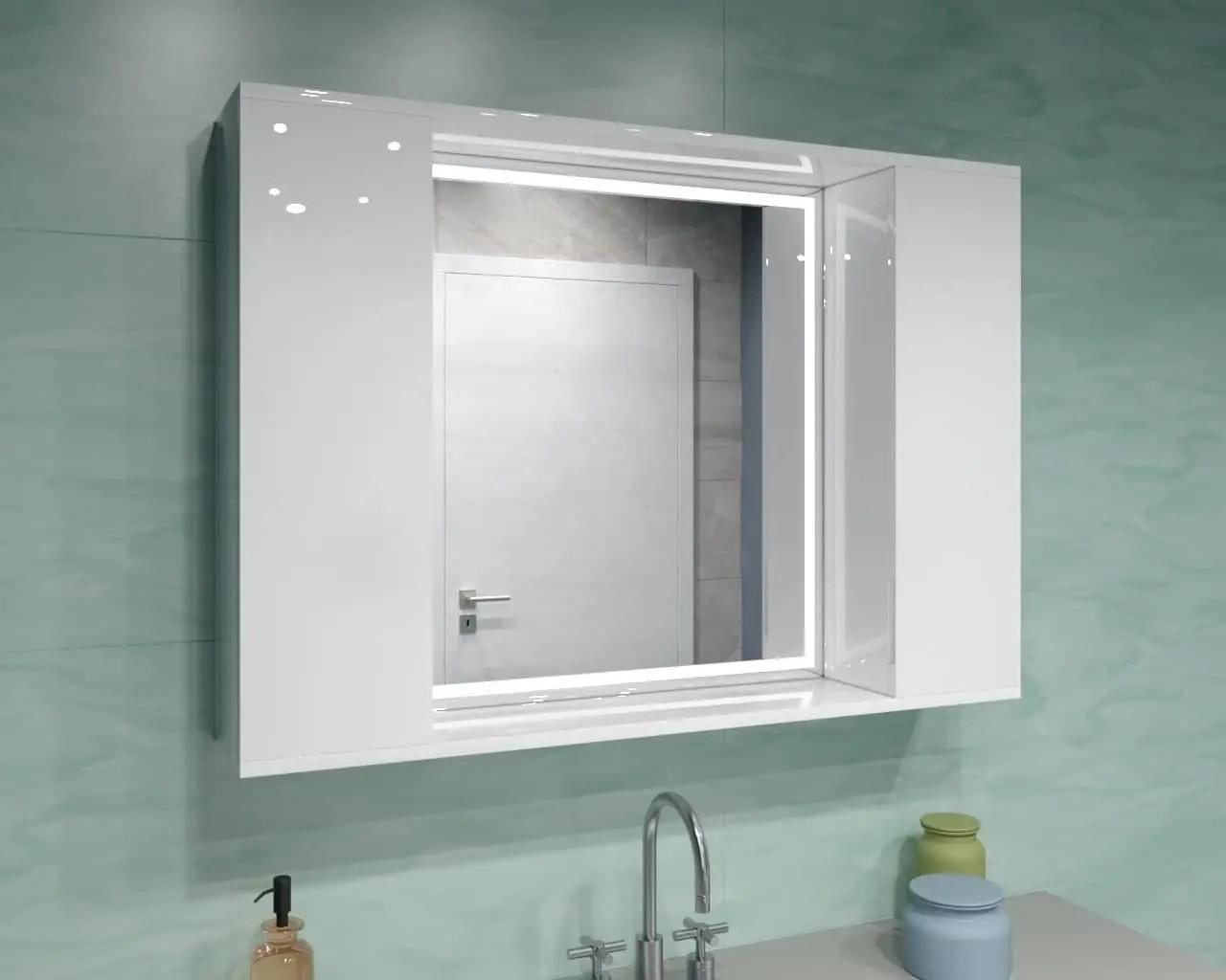 Зеркальный шкаф ШК28 с LED подсветкой 1000х700х160 мм - фото 2 Зеркальный шкаф ШК28 с LED подсветкой 1000х700х160 мм - фото 2