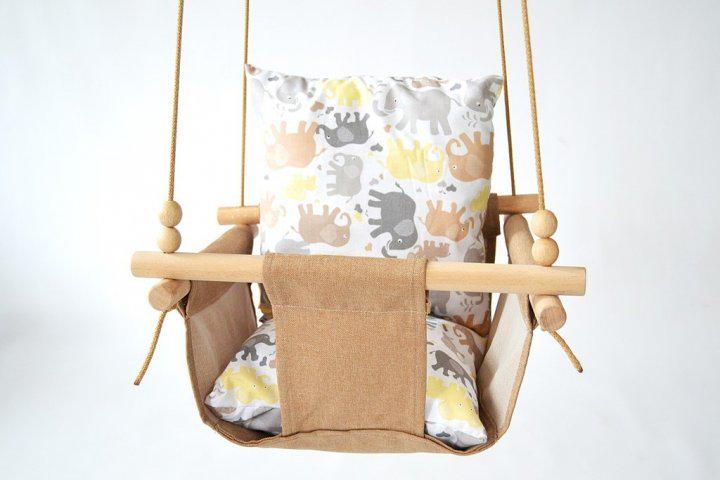 Дитяча гойдалка Infancy Слоники Бежевий (10142296) - фото 5 Дитяча гойдалка Infancy Слоники Бежевий (10142296) - фото 5