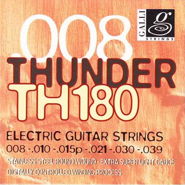 Струни для електрогітари Galli Thunder Hunter TH180 08-39 Extra Super Light Струни для електрогітари Galli Thunder Hunter TH180 08-39 Extra Super Light