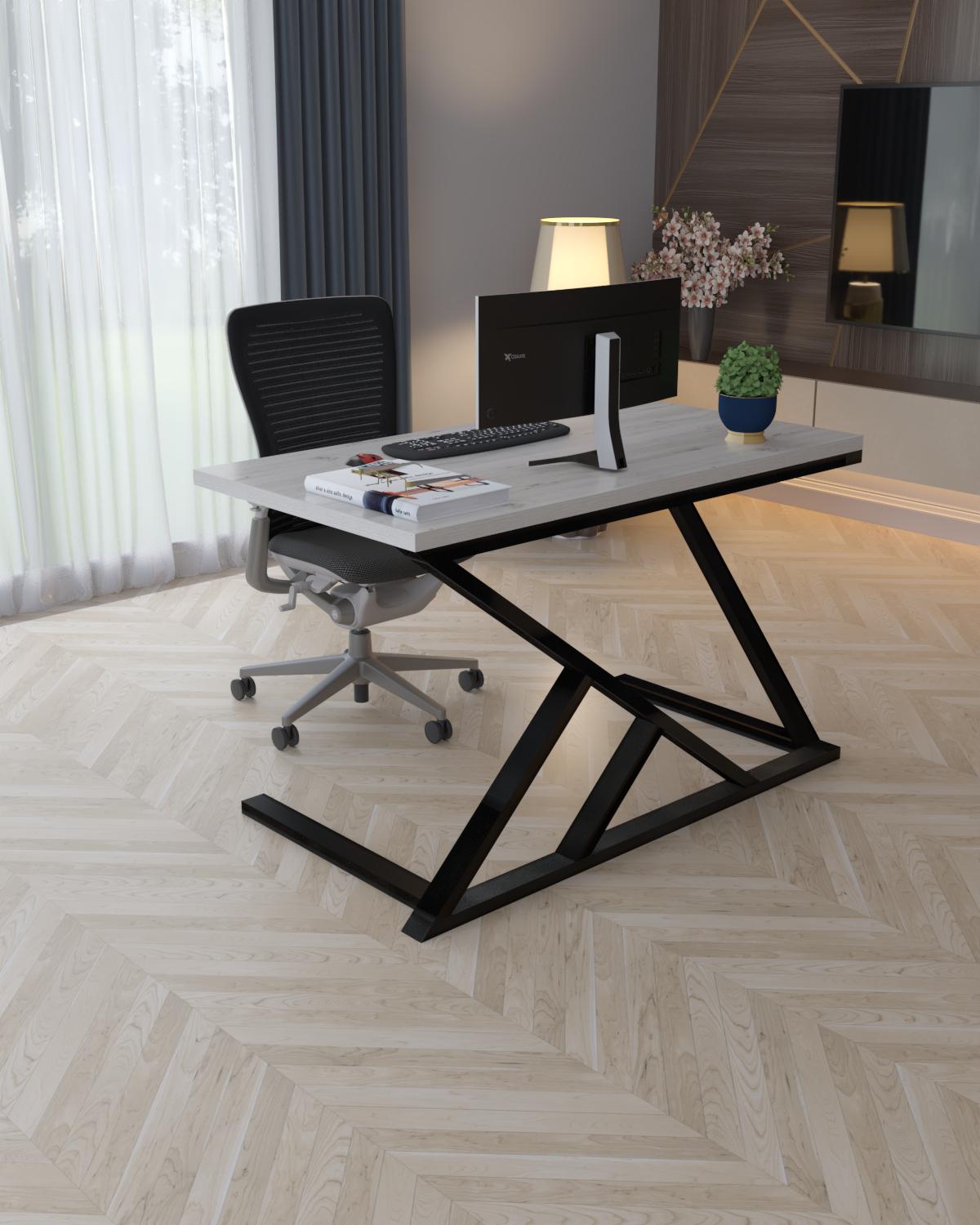 Письменный стол EcoLoft Vector DSP-1385-2 в стиле лофт Дуб Кортона (32179775)