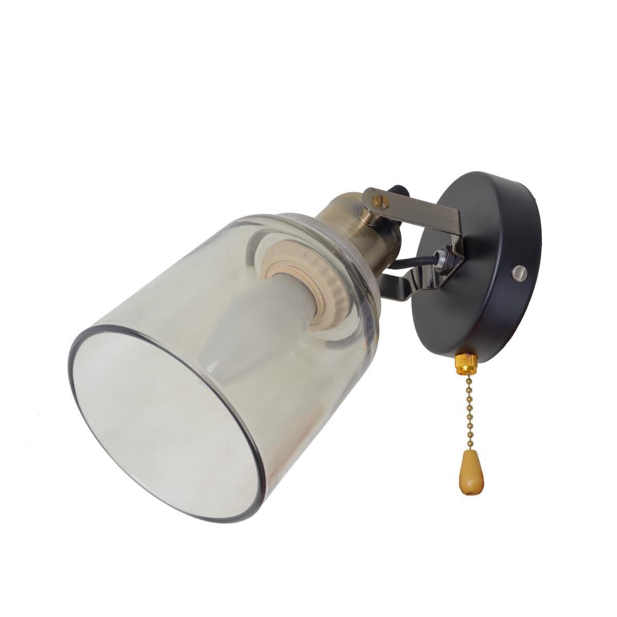 Бра настенный накладной лофт Brille LK-687W/1 E27 AB/BK 29-219