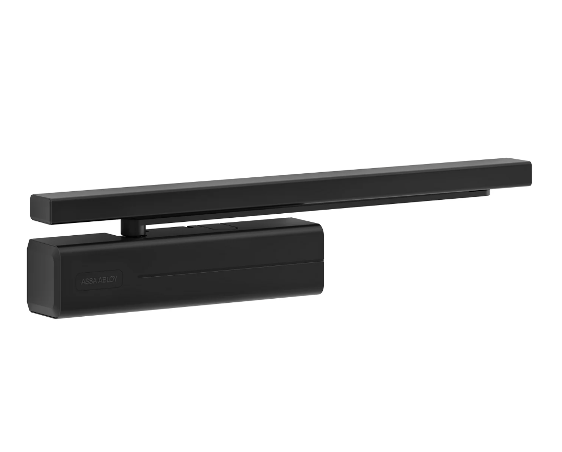 Доводчик дверний ASSA ABLOY DC700 Cam-Motion з ковзною тягою EN 3-6 1400 мм 120 кг Чорний