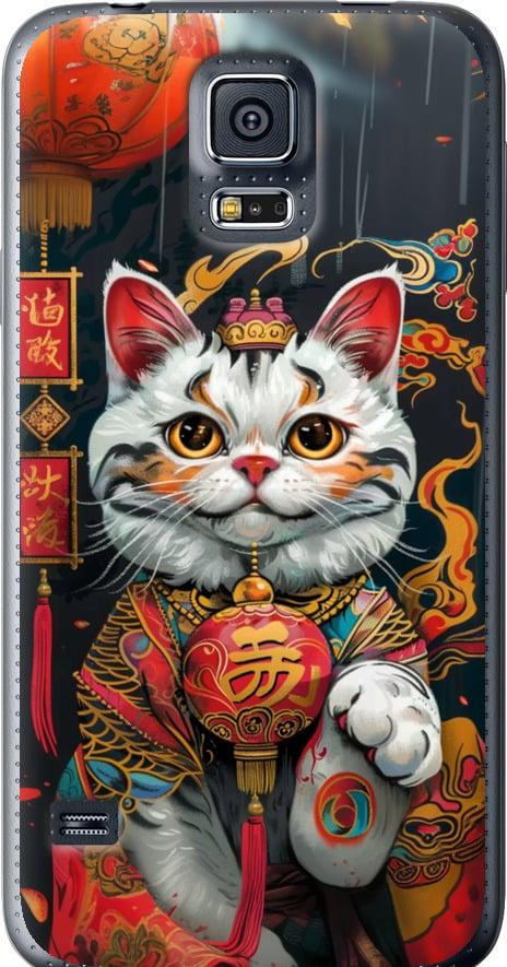 Чехол на Samsung Galaxy S5 Duos SM G900FD China Cat v2 (6135u-62-42517)