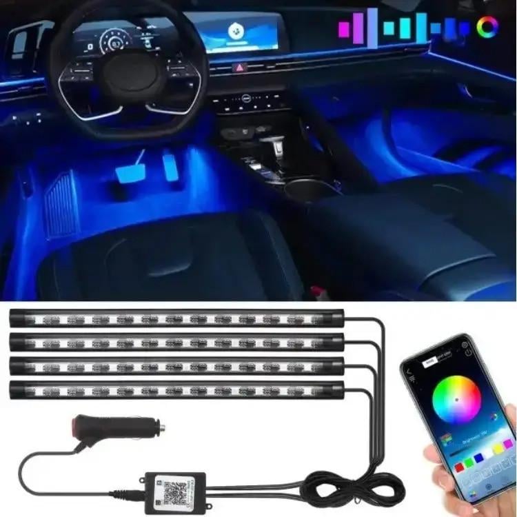 Подсветка в авто Automobile Atmosphere Lamp 8097 RGB с пультом и светомузыкой (020715) - фото 5