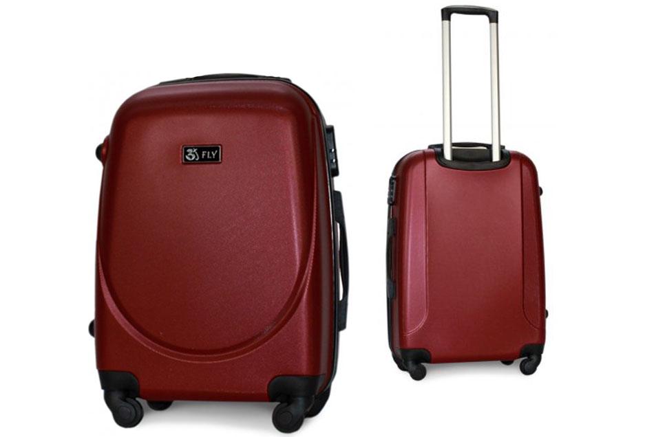 Чемодан пластиковый Fly 310 M средний на 4 колесах Бордовый (CEKRBFL310MS4BOR) - фото 4