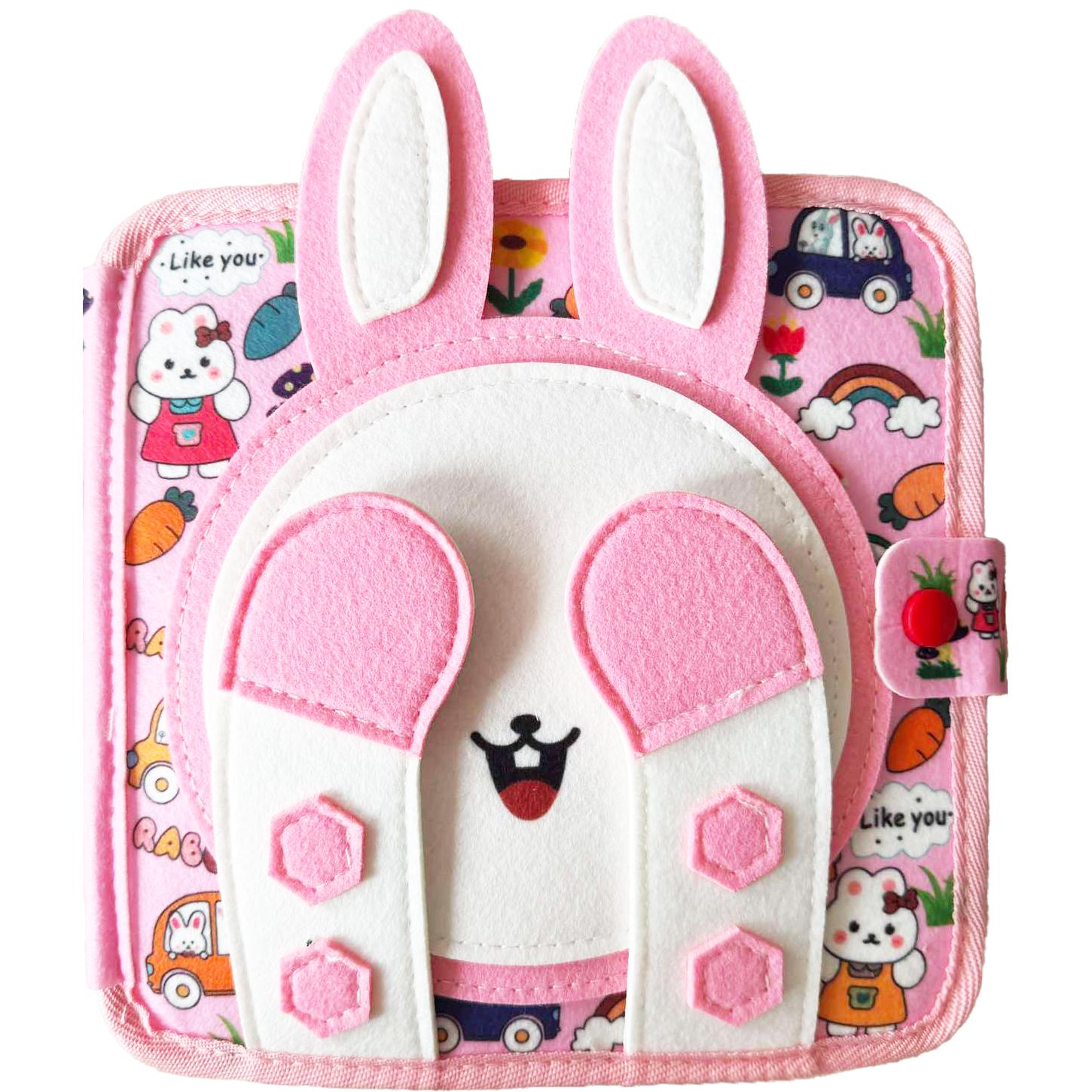 Бізібук Монтессорі Книга з фетру Кролик (26466020) Бізібук Монтессорі Книга з фетру Кролик (26466020)