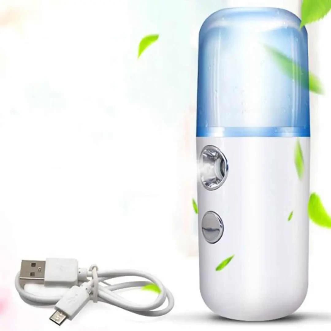 Нано-розпилювач води для обличчя та тіла портативний зволожувач 30 мл з USB зарядкою (NANO23) Нано-розпилювач води для обличчя та тіла портативний зволожувач 30 мл з USB зарядкою (NANO23)