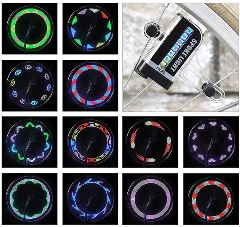 Підсвічування коліс велосипеда SPOKELIGHT L02 14 RGB LED 30 візерунків (2015263458) - фото 4