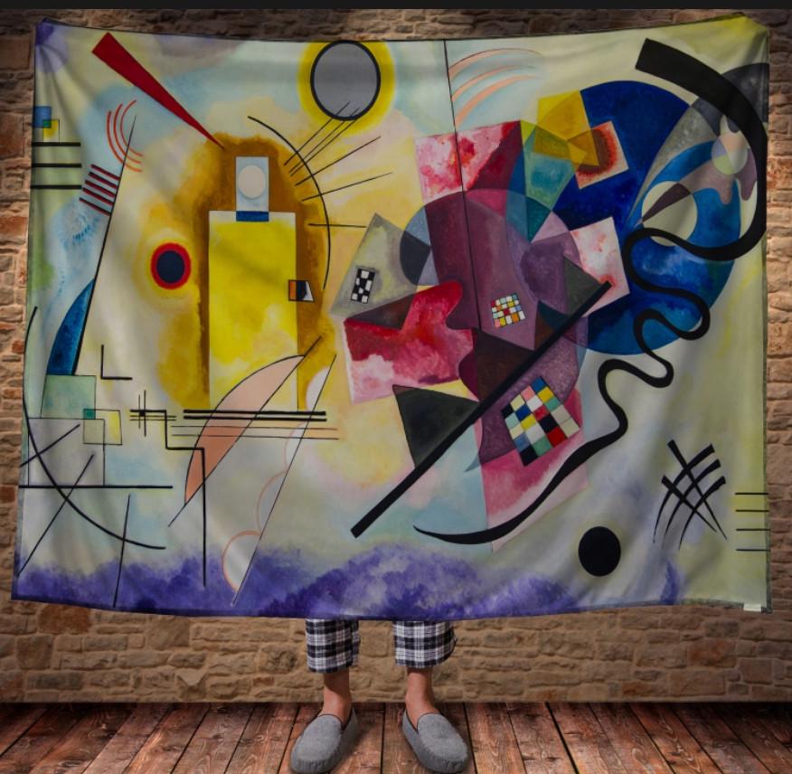 Плед с 3D принтом Картина Кандинского 150x200 см (epi_0168)