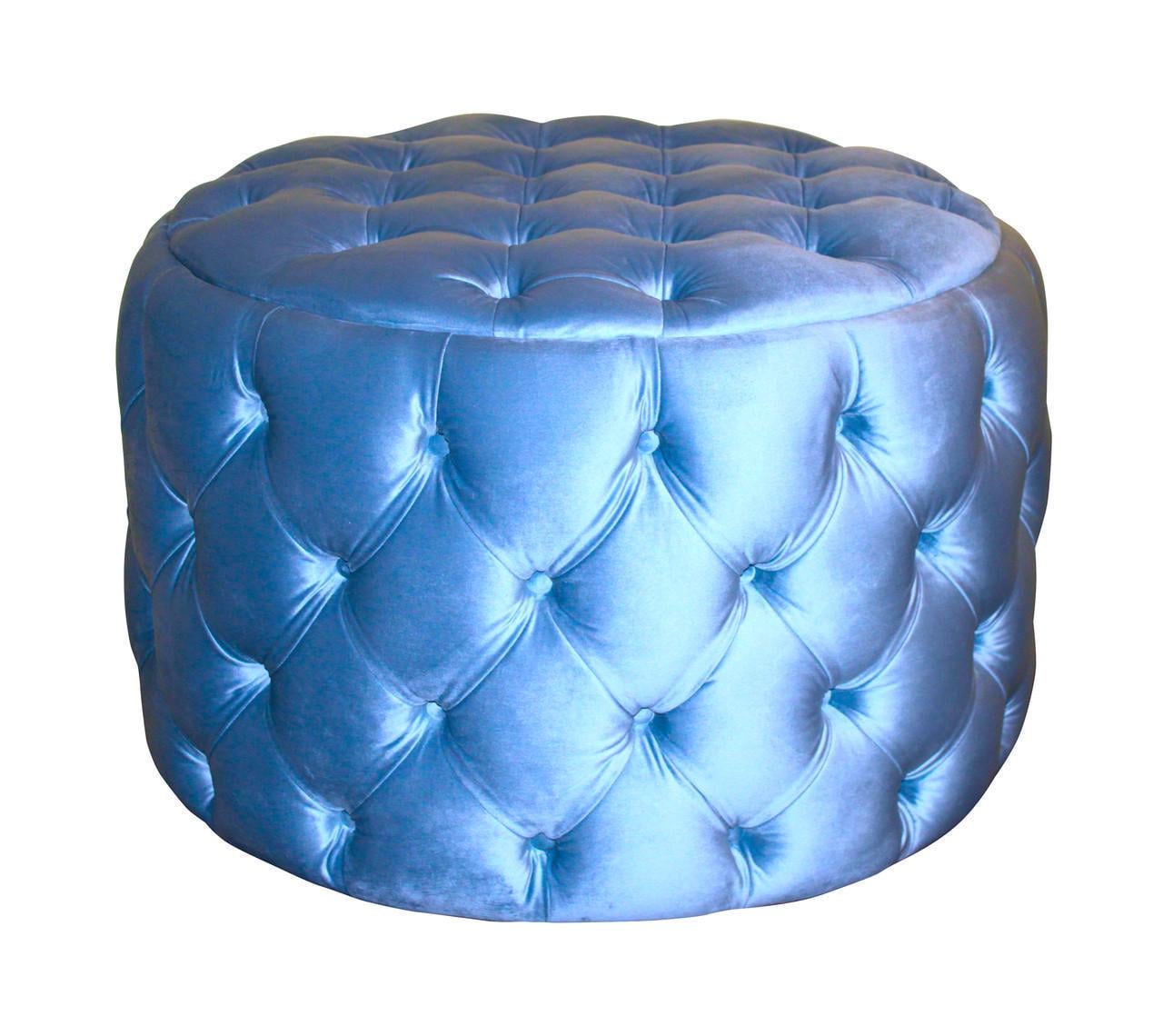 Пуф Mebelle Amster велюр 50x75x75 см Голубой (0137)